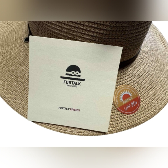 Furtalk NWT Straw Hat Khaki Size M-L - Picture 6 of 8